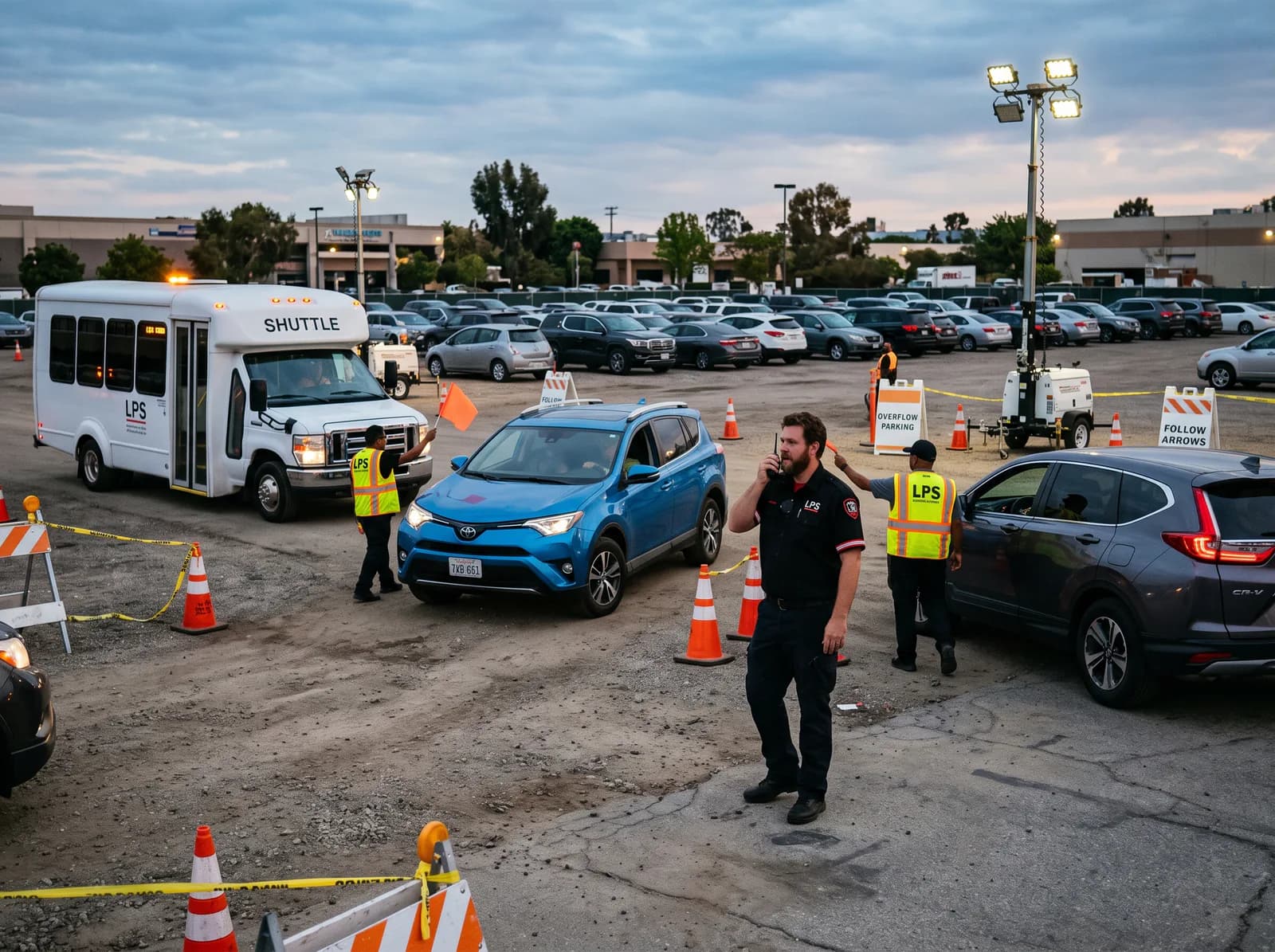 Coordinated off-site parking operation